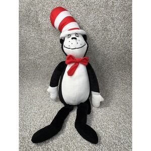Dr. Seuss Cat In The Hat Plush Kohls Cares 2024 Black Red‎ Striped Hat Stuffed